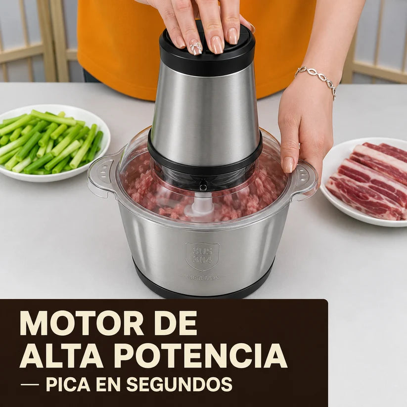 Picadora Eléctrica 2L — Potente, Rápida y de Acero Inoxidable