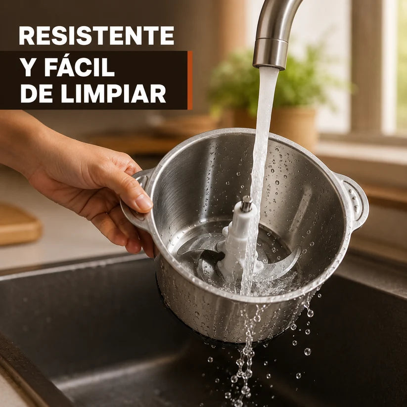 Picadora Eléctrica 2L — Potente, Rápida y de Acero Inoxidable