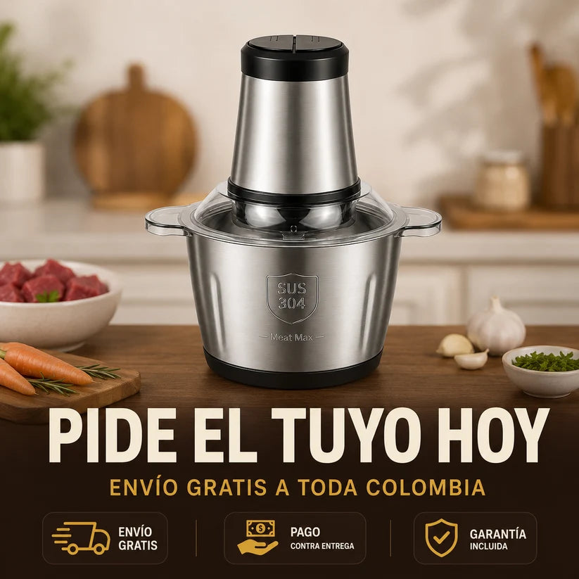 Picadora Eléctrica 2L — Potente, Rápida y de Acero Inoxidable