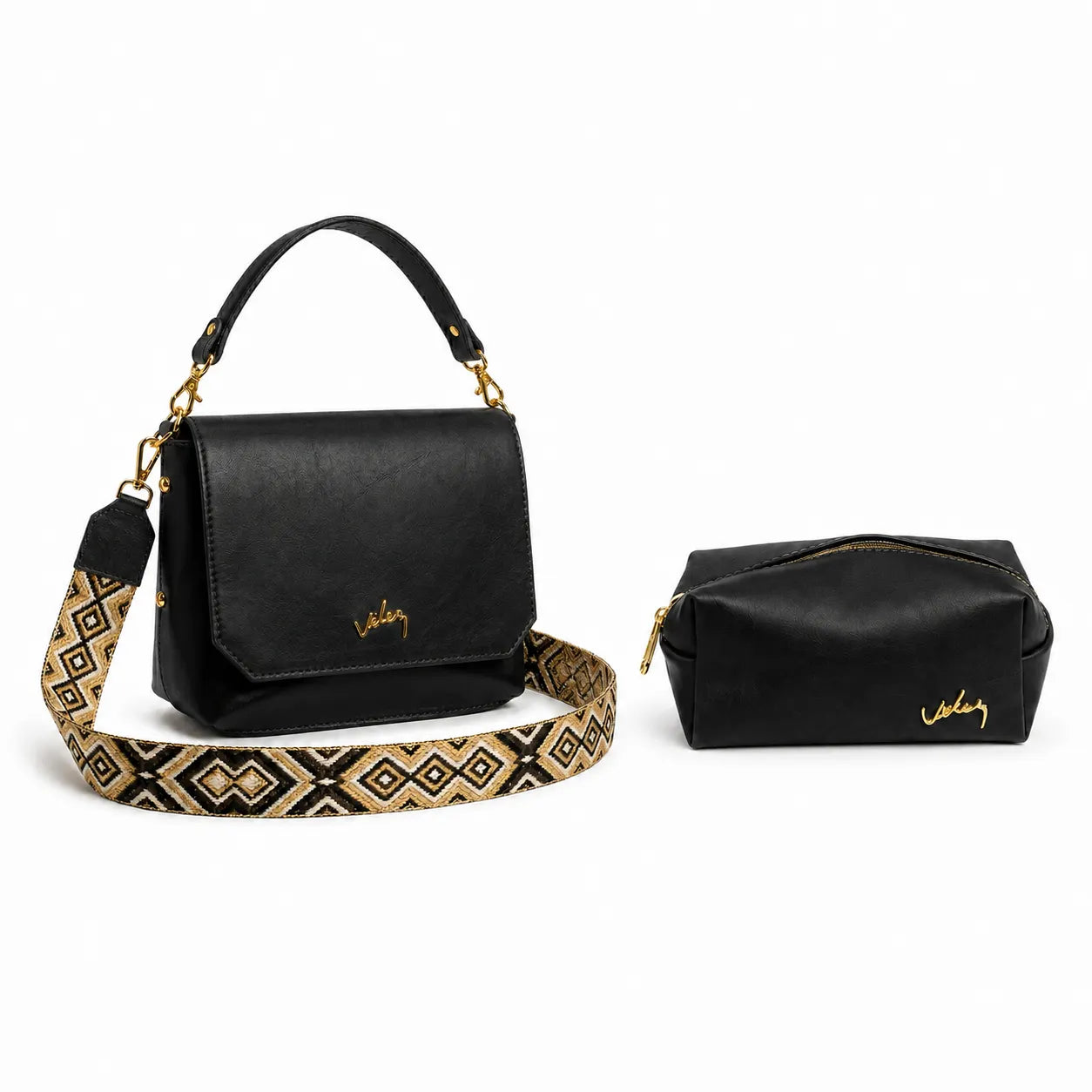 Carriel Vélez de Cuero Premium + Cosmetiquera de Regalo – Precio Exclusivo de Lanzamiento 🎁